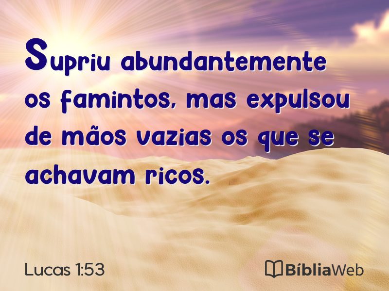 Lucas 1:53 em imagem para compartilhar