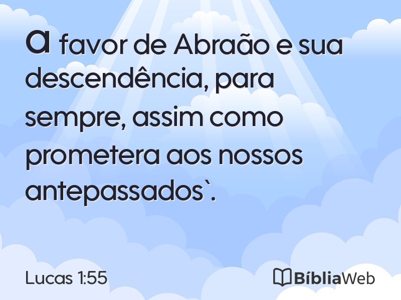 Lucas 1:55 em imagem para compartilhar