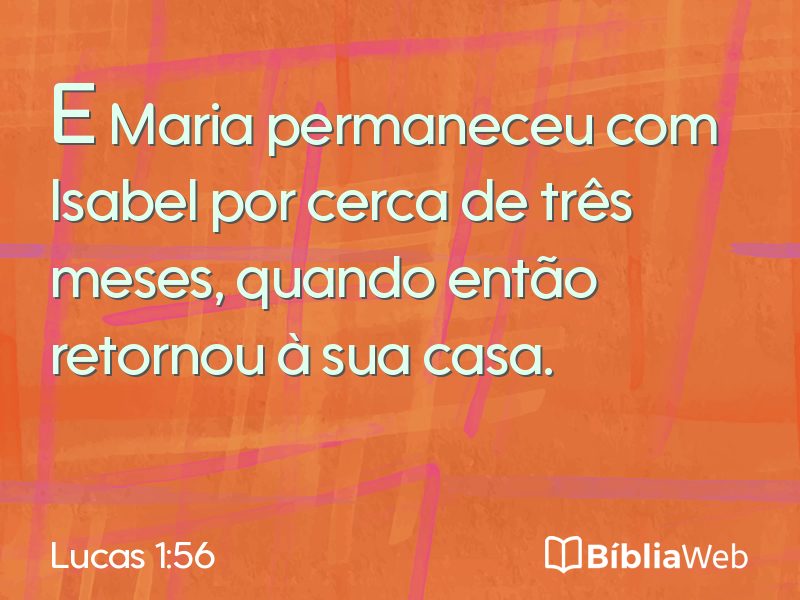 Lucas 1:56 em imagem para compartilhar