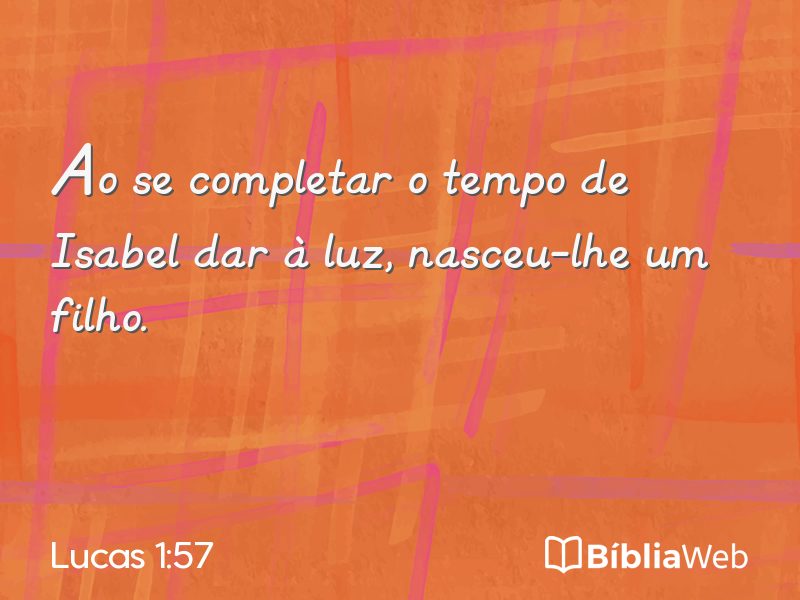 Lucas 1:57 em imagem para compartilhar