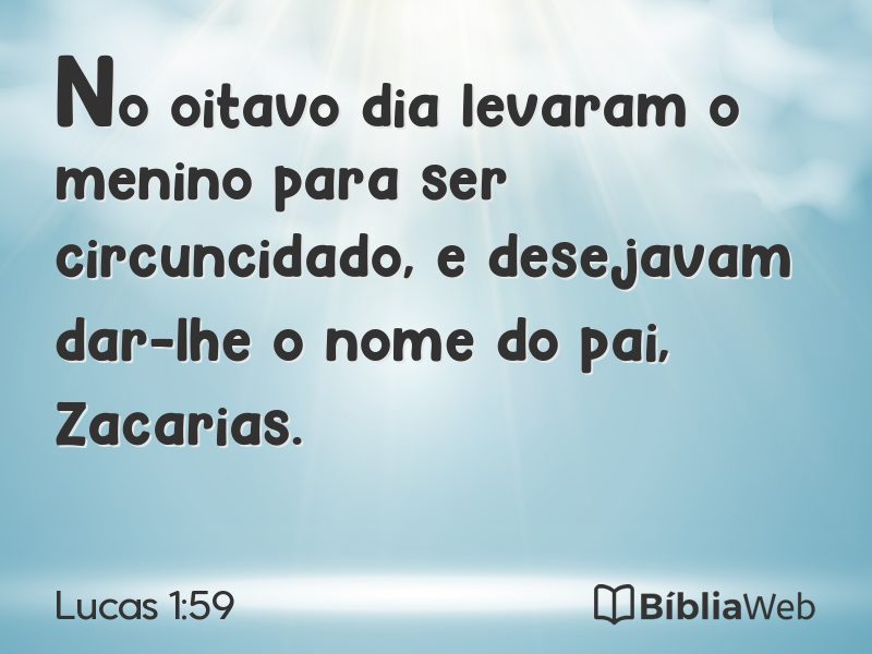 Lucas 1:59 em imagem para compartilhar
