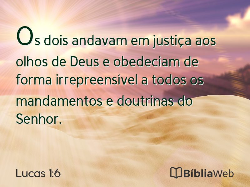 Lucas 1:6 em imagem para compartilhar