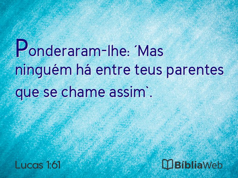 Lucas 1:61 em imagem para compartilhar