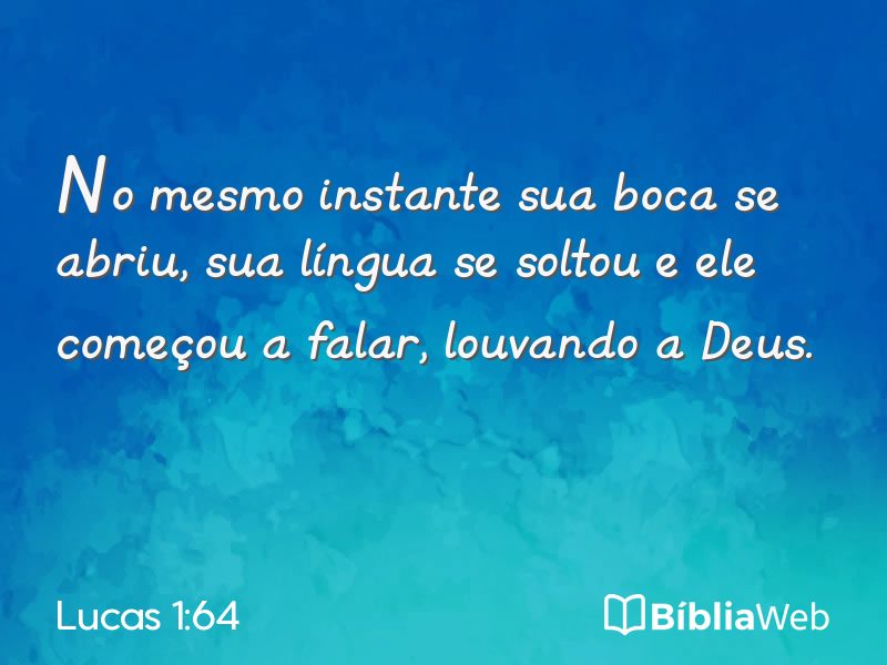 Lucas 1:64 em imagem para compartilhar
