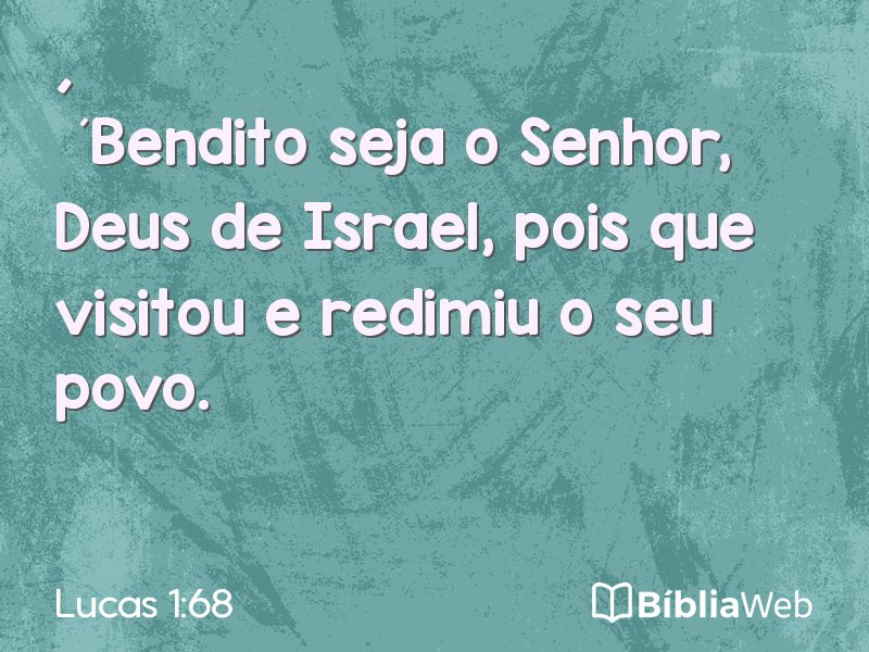 Lucas 1:68 em imagem para compartilhar