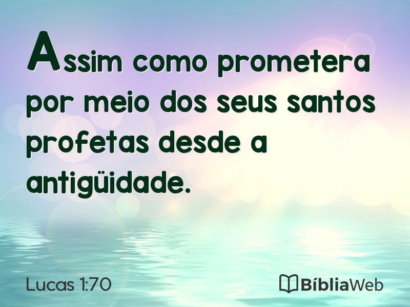 Lucas 1:70 em imagem para compartilhar
