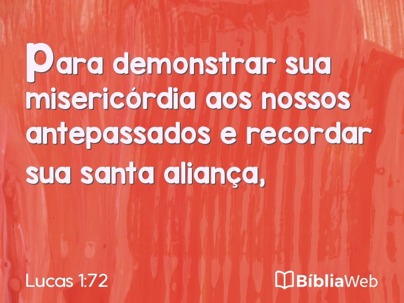 Lucas 1:72 em imagem para compartilhar