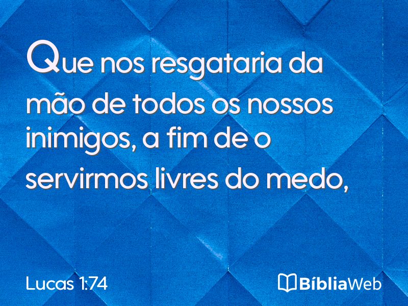 Lucas 1:74 em imagem para compartilhar