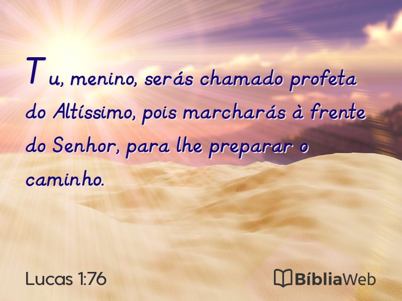 Lucas 1:76 em imagem para compartilhar