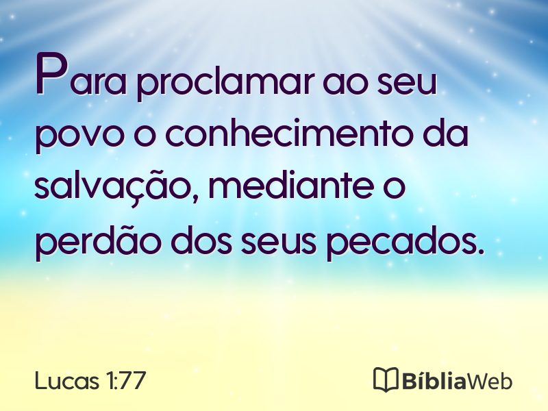 Lucas 1:77 em imagem para compartilhar