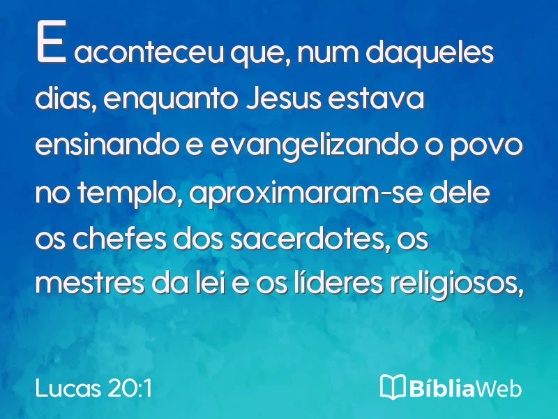 Lucas 20:1 em imagem para compartilhar