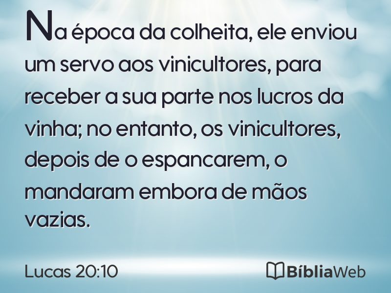Lucas 20:10 em imagem para compartilhar