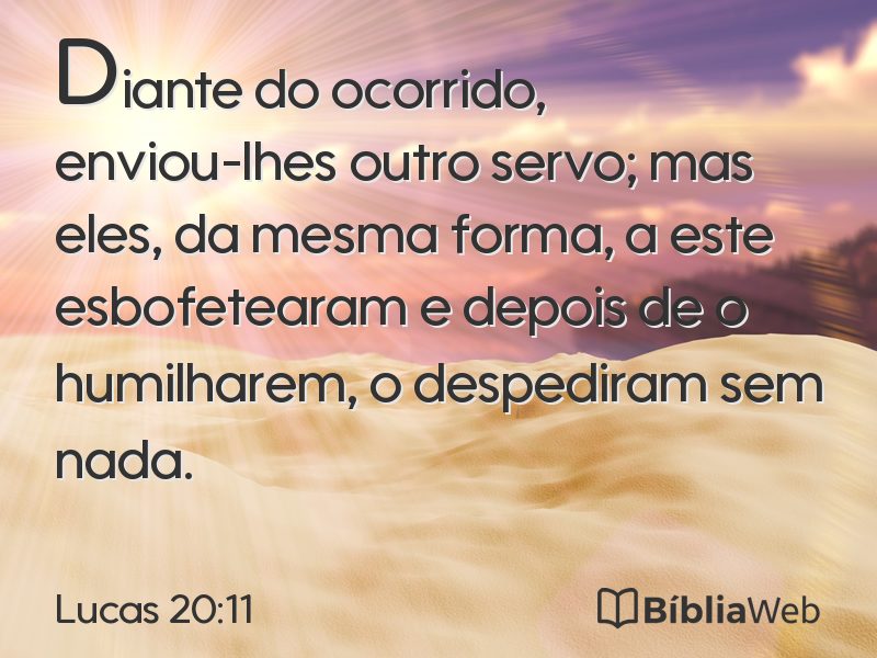 Lucas 20:11 em imagem para compartilhar