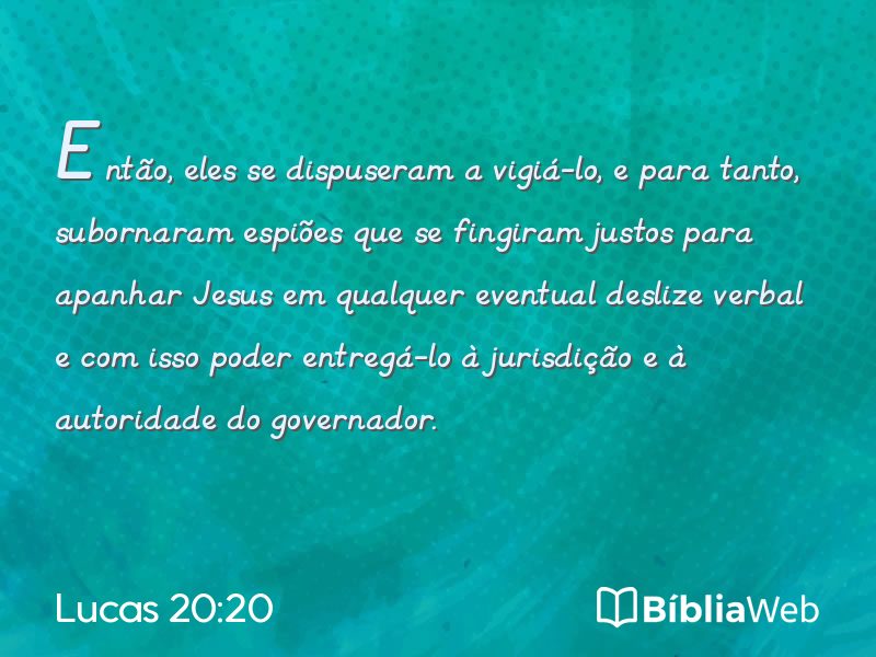 Lucas 20:20 em imagem para compartilhar