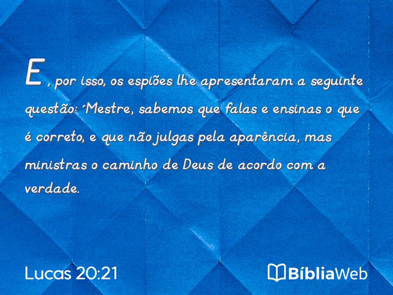 Lucas 20:21 em imagem para compartilhar