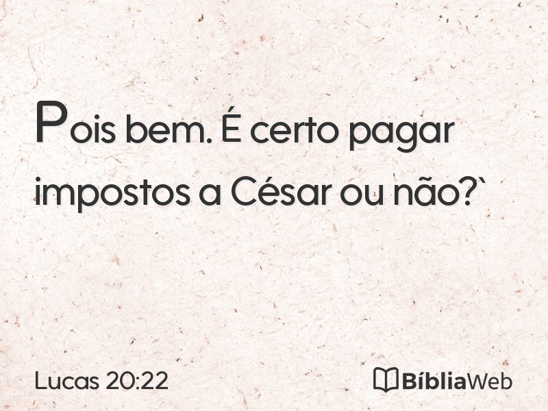 Lucas 20:22 em imagem para compartilhar