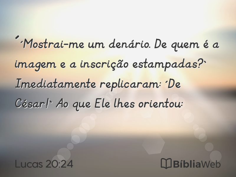 Lucas 20:24 em imagem para compartilhar