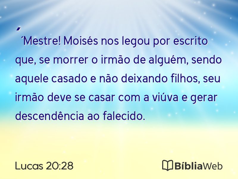 Lucas 20:28 em imagem para compartilhar