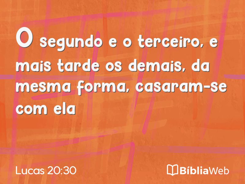 Lucas 20:30 em imagem para compartilhar