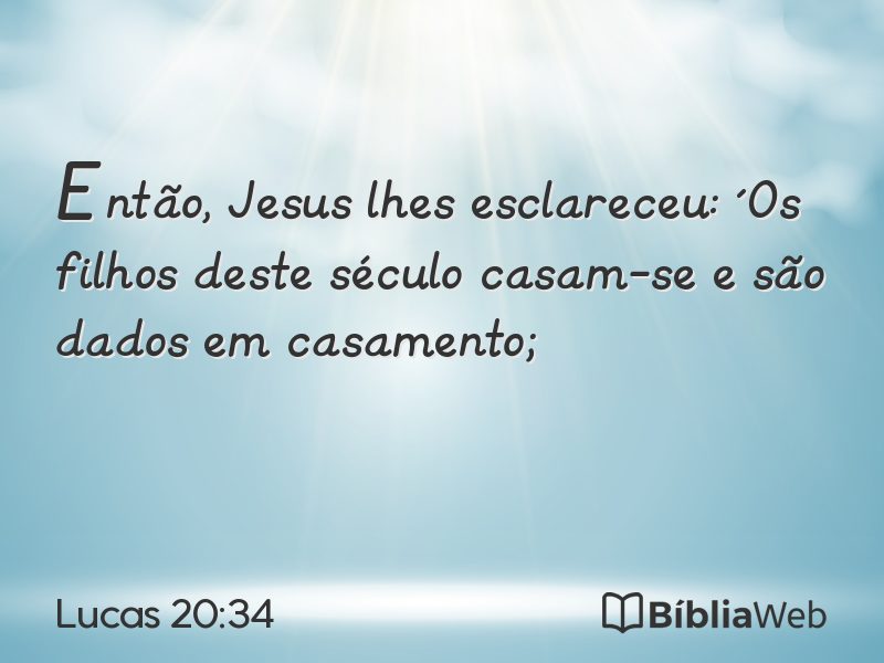Lucas 20:34 em imagem para compartilhar