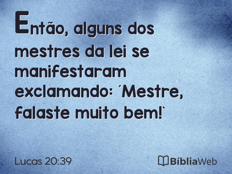 Lucas 20:39 em imagem para compartilhar