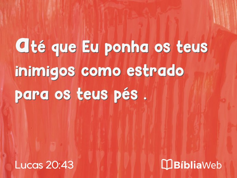 Lucas 20:43 em imagem para compartilhar
