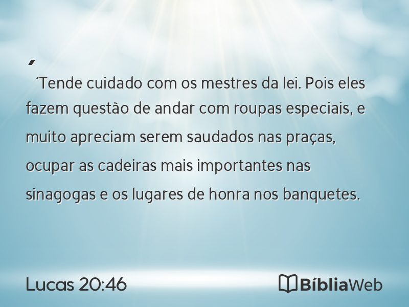 Lucas 20:46 em imagem para compartilhar