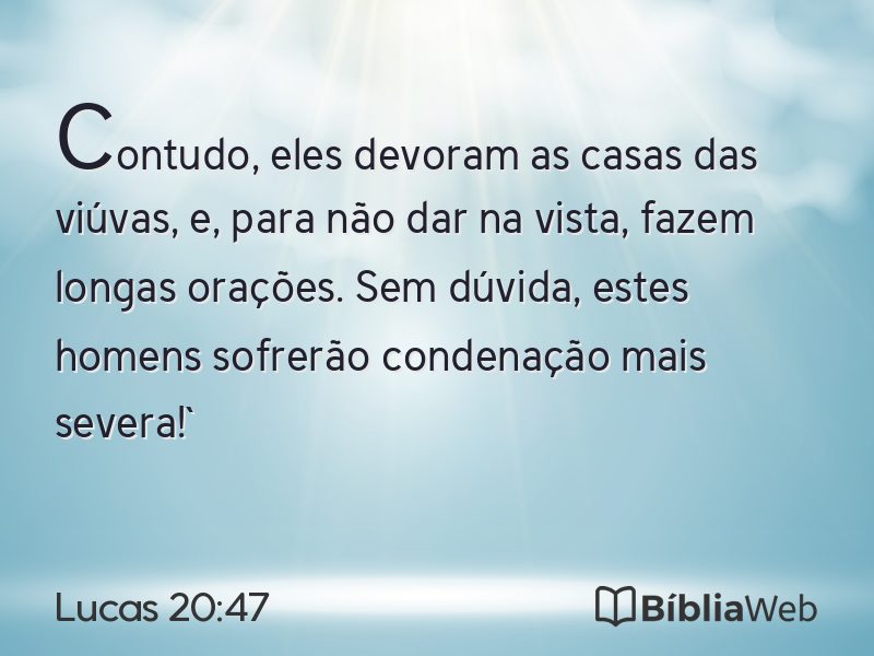 Lucas 20:47 em imagem para compartilhar