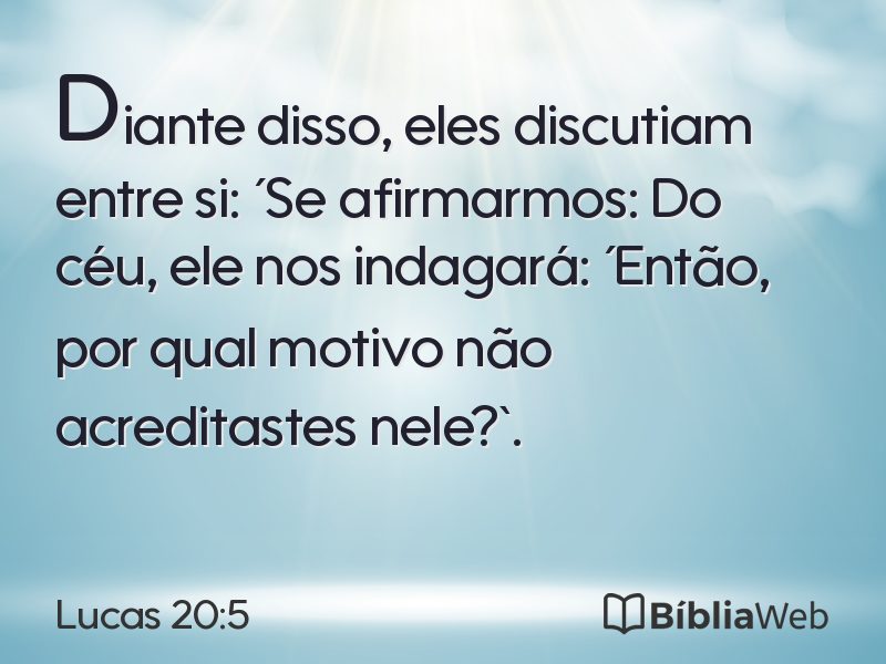 Lucas 20:5 em imagem para compartilhar