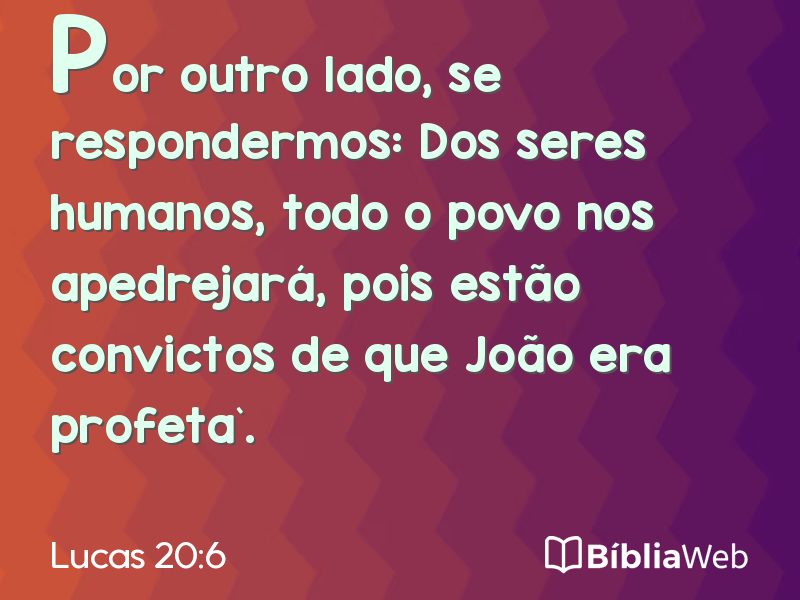 Lucas 20:6 em imagem para compartilhar