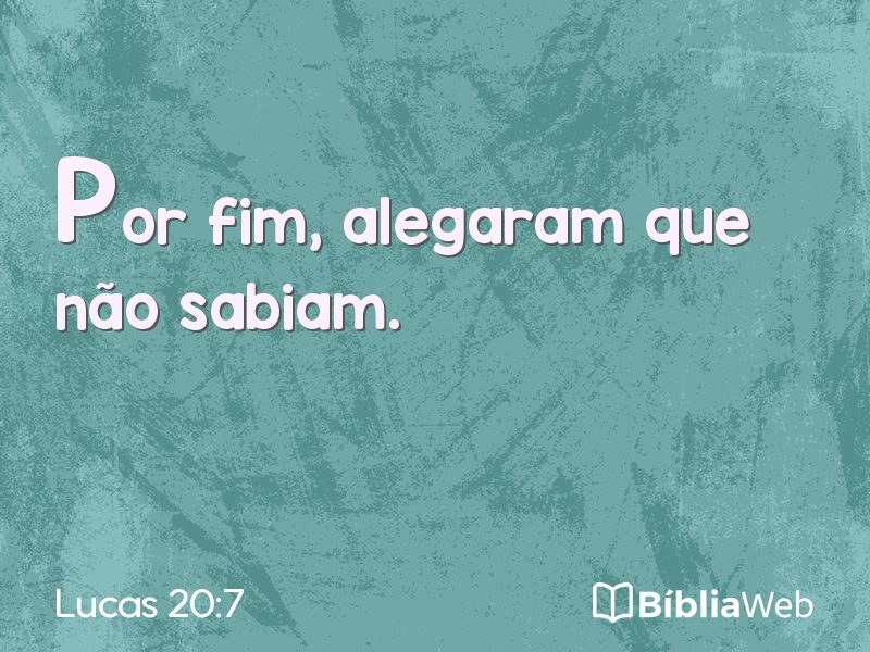 Lucas 20:7 em imagem para compartilhar