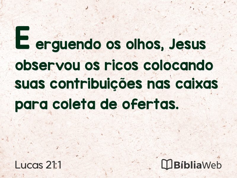 Lucas 21:1 em imagem para compartilhar