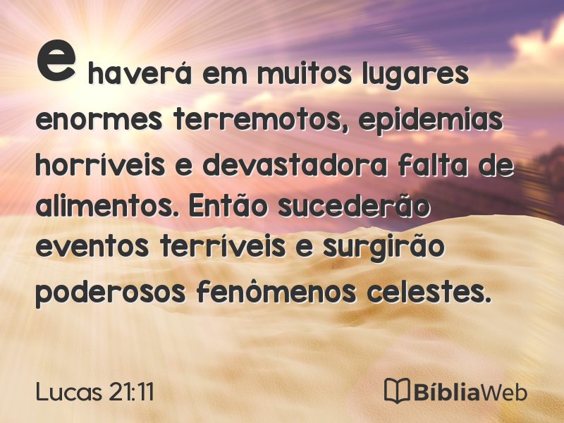 Lucas 21:11 em imagem para compartilhar