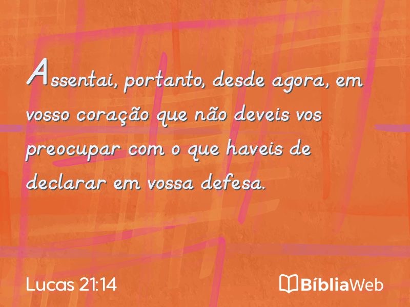 Lucas 21:14 em imagem para compartilhar