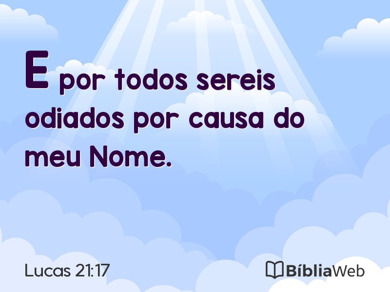 Lucas 21:17 em imagem para compartilhar
