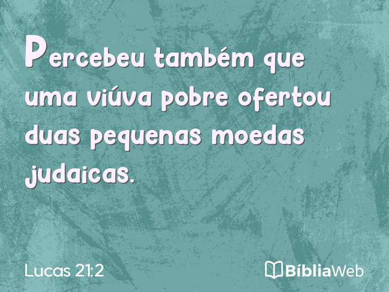 Lucas 21:2 em imagem para compartilhar