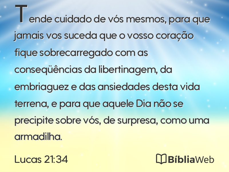 Lucas 21:34 em imagem para compartilhar