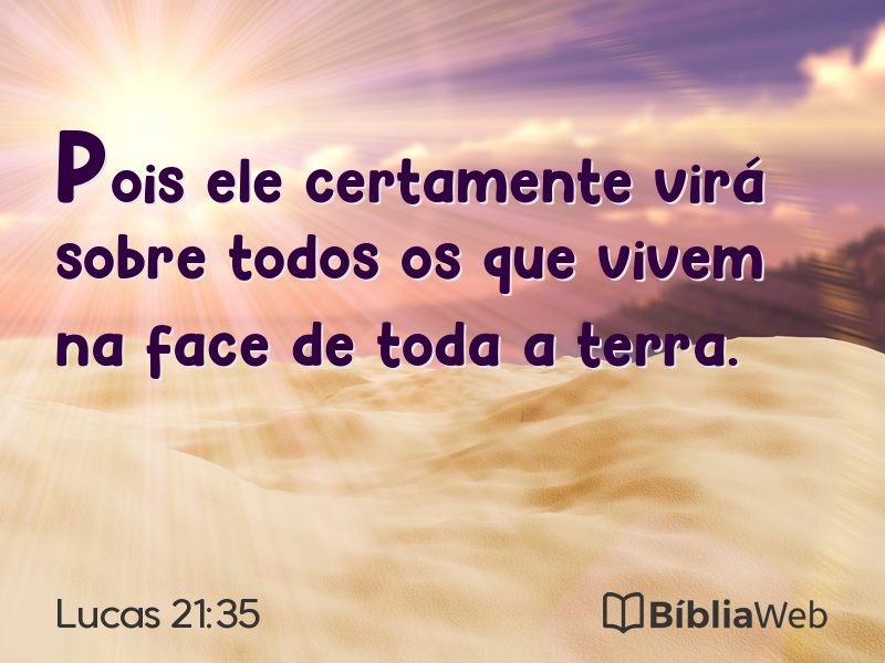 Lucas 21:35 em imagem para compartilhar