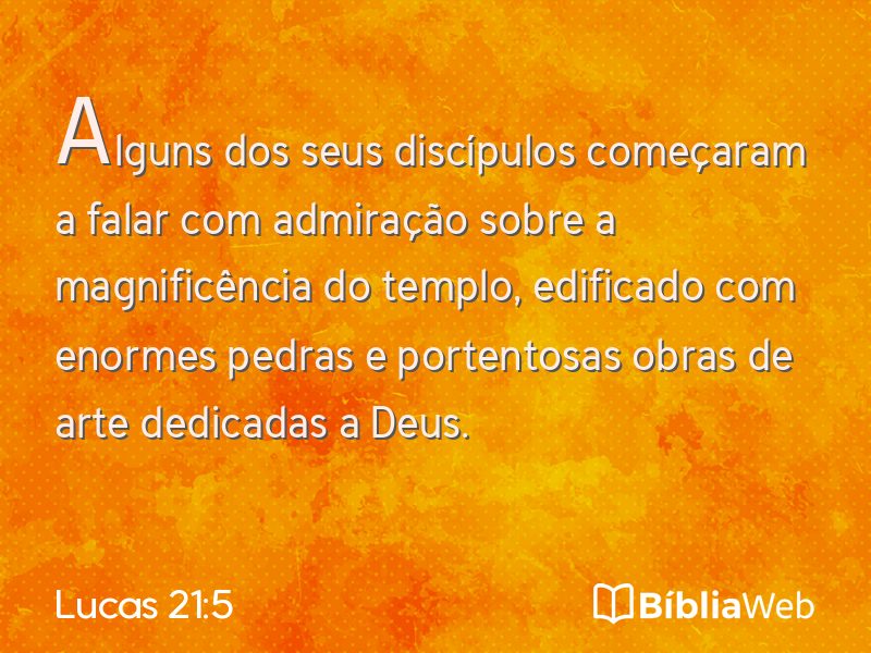 Lucas 21:5 em imagem para compartilhar