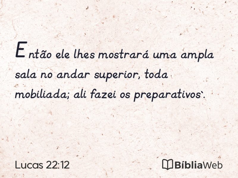Lucas 22:12 em imagem para compartilhar