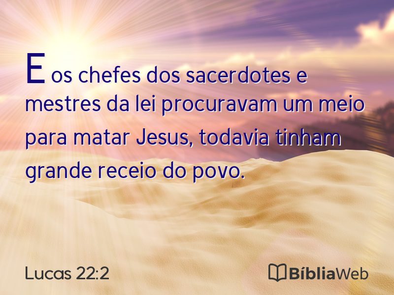 Lucas 22:2 em imagem para compartilhar