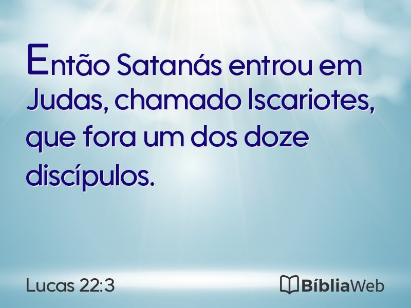 Lucas 22:3 em imagem para compartilhar