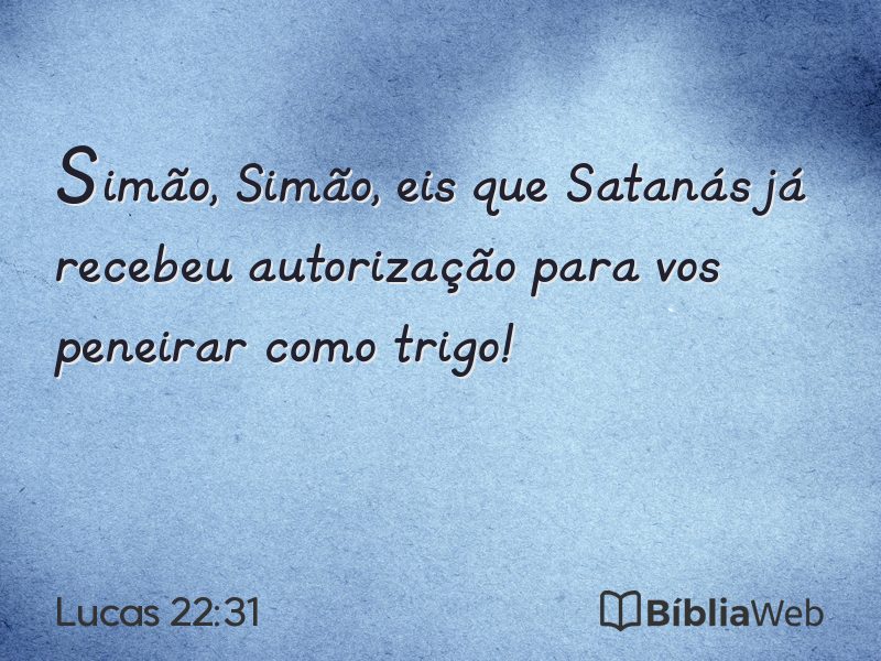 Lucas 22:31 em imagem para compartilhar