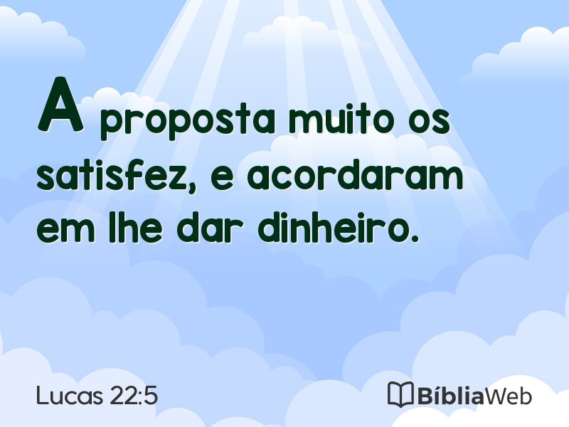 Lucas 22:5 em imagem para compartilhar
