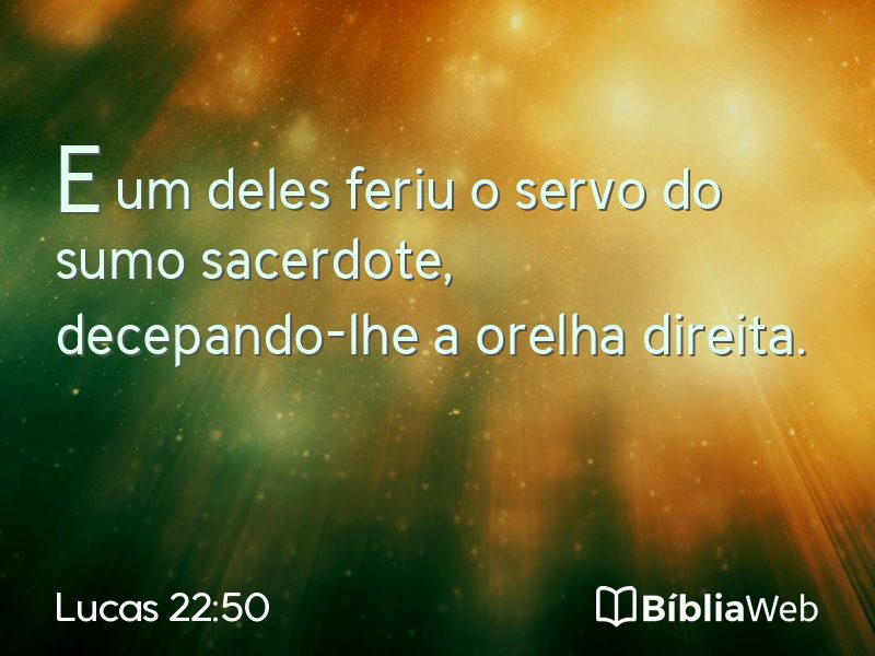 Lucas 22:50 em imagem para compartilhar