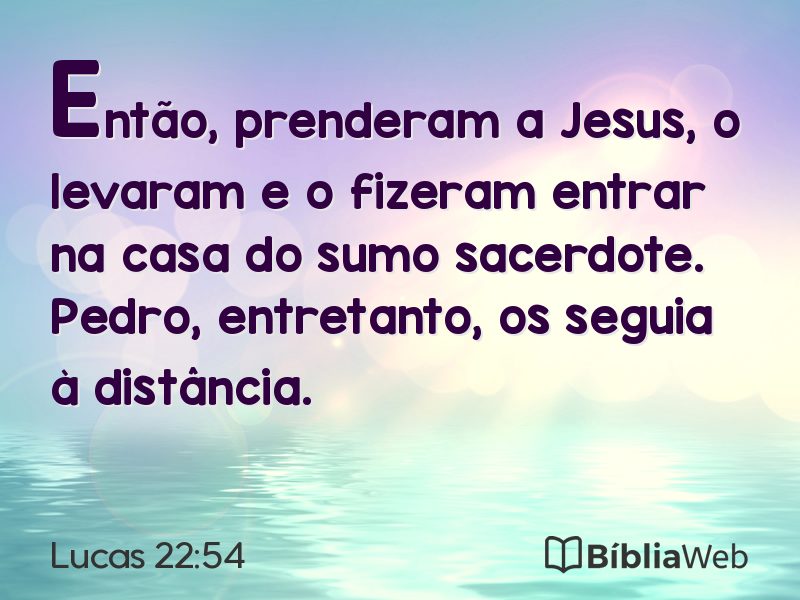 Lucas 22:54 em imagem para compartilhar