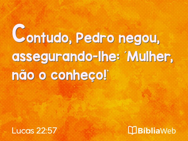 Lucas 22:57 em imagem para compartilhar
