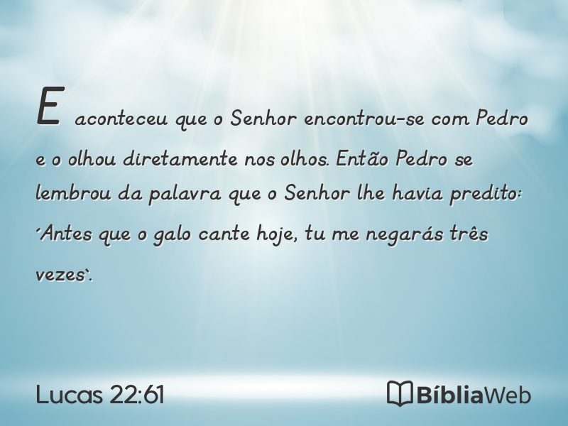 Lucas 22:61 em imagem para compartilhar