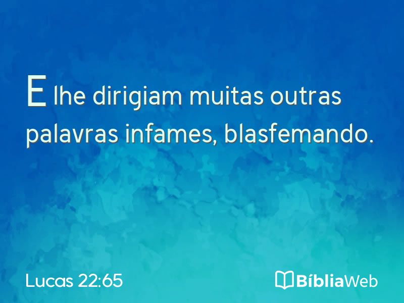 Lucas 22:65 em imagem para compartilhar