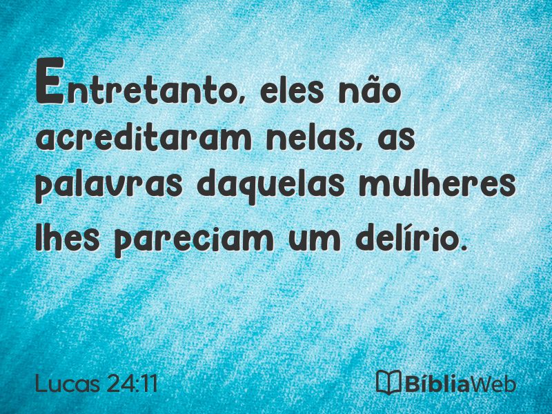 Lucas 24:11 em imagem para compartilhar